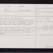 Castleton, NN92SW 9, Ordnance Survey index card, Recto