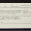 Elrick More, NN94NE 2, Ordnance Survey index card, Recto