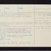 Lagganallachie, NN94SE 3, Ordnance Survey index card, page number 2, Verso
