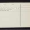 White Cairn, Glen Cochill, NN94SW 2, Ordnance Survey index card, page number 2, Verso