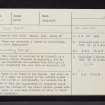 Dunfallandy, Fergusson Burial Enclosure, NN95NW 6, Ordnance Survey index card, Recto
