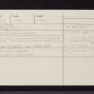 Balnakeilly, NN95NW 11, Ordnance Survey index card, Recto