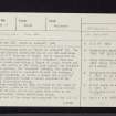 Dunfallandy, NN95NW 29, Ordnance Survey index card, page number 1, Recto