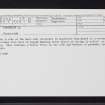 Logierait Churchyard, NN95SE 33, Ordnance Survey index card, Recto