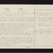 Black Castle, NN95SW 9, Ordnance Survey index card, page number 1, Recto