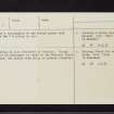 Battle Of Killiecrankie, NN96SW 7, Ordnance Survey index card, Verso