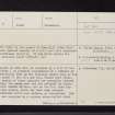 Down Hill, NO00SW 8, Ordnance Survey index card, page number 1, Recto