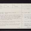 Invermay, Cross, NO01NE 8, Ordnance Survey index card, page number 1, Recto