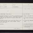 Jackschairs Wood, NO01NE 20, Ordnance Survey index card, page number 1, Recto
