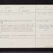 Dupplin Castle, NO01NE 22, Ordnance Survey index card, Recto