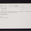 Upper Cairnie, NO01NW 4, Ordnance Survey index card, Recto