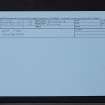 Gray Stone, NO01SW 11, Ordnance Survey index card, Recto