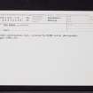 Dun Knock, Dunning, NO01SW 18, Ordnance Survey index card, Recto
