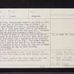 Bertha, NO02NE 25, Ordnance Survey index card, page number 3, Recto
