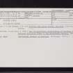 Methven Aisle, NO02NW 9, Ordnance Survey index card, Recto