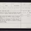 Loak Court Hill, NO03SE 3, Ordnance Survey index card, Recto