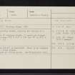 Newtyle, NO04SW 7, Ordnance Survey index card, Recto