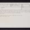 Balhomish, NO04SW 20, Ordnance Survey index card, Recto
