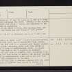 Balnald Burn, NO05NE 1, Ordnance Survey index card, page number 2, Verso