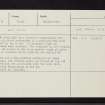 Tullochcurran Burn, NO06SE 18, Ordnance Survey index card, Recto