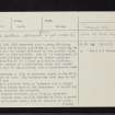 Tulloch Field, Enochdhu, NO06SE 20, Ordnance Survey index card, page number 1, Recto
