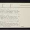 Tulloch Field, Enochdhu, NO06SE 20, Ordnance Survey index card, page number 2, Verso