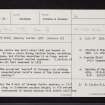 Inverey Castle, NO08NE 1, Ordnance Survey index card, page number 1, Recto