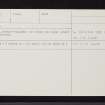 Nether Pitlochrie, NO10NE 1, Ordnance Survey index card, page number 2, Verso