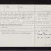 Cowiefauld, NO10NE 3, Ordnance Survey index card, page number 2, Verso