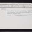 Abernethy, NO11NE 84, Ordnance Survey index card, Recto