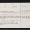 Easter Moncrieffe, Moredun Hall, NO11NW 9, Ordnance Survey index card, Recto