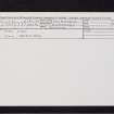 Thirl Stone, NO11SE 6, Ordnance Survey index card, Recto