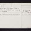 Lustylaw, NO11SW 9, Ordnance Survey index card, page number 2, Verso