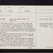 Lustylaw, NO11SW 9, Ordnance Survey index card, page number 1, Recto