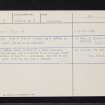Law Hill, Arnbathie, NO12NE 3, Ordnance Survey index card, Recto