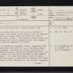 Shianbank, NO12NE 7, Ordnance Survey index card, page number 1, Recto
