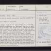 Evelick, NO12NE 12, Ordnance Survey index card, page number 1, Recto
