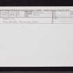 Sheriffton, NO12NW 15, Ordnance Survey index card, Recto