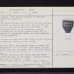Sheriffton, NO12NW 15, Ordnance Survey index card, page number 2, Verso