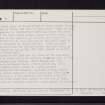 Deuchny Wood, NO12SE 3, Ordnance Survey index card, page number 2, Verso