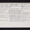 St Madoes, Inchyra Stone, NO12SE 9, Ordnance Survey index card, Recto