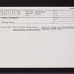 Perth, Watergate, NO12SW 11, Ordnance Survey index card, Recto