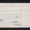 Perth, 'Gilten Arbour', NO12SW 20, Ordnance Survey index card, Recto