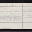 Perth, North Inch, NO12SW 61, Ordnance Survey index card, Recto