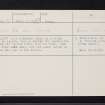 Perth, North Inch, NO12SW 75, Ordnance Survey index card, Recto