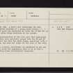 Muirhall Farm, NO12SW 85, Ordnance Survey index card, Recto