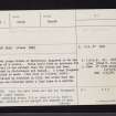 Meikleour, NO13NE 3, Ordnance Survey index card, page number 1, Recto