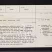 Hallhole, NO13NE 10, Ordnance Survey index card, page number 1, Recto