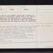 Hallhole, NO13NE 10, Ordnance Survey index card, page number 2, Verso