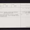 Hallhole, NO13NE 32, Ordnance Survey index card, Recto